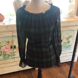 Talbots Tartan Blouse
